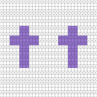 Fingerless Gloves Back Single Cross