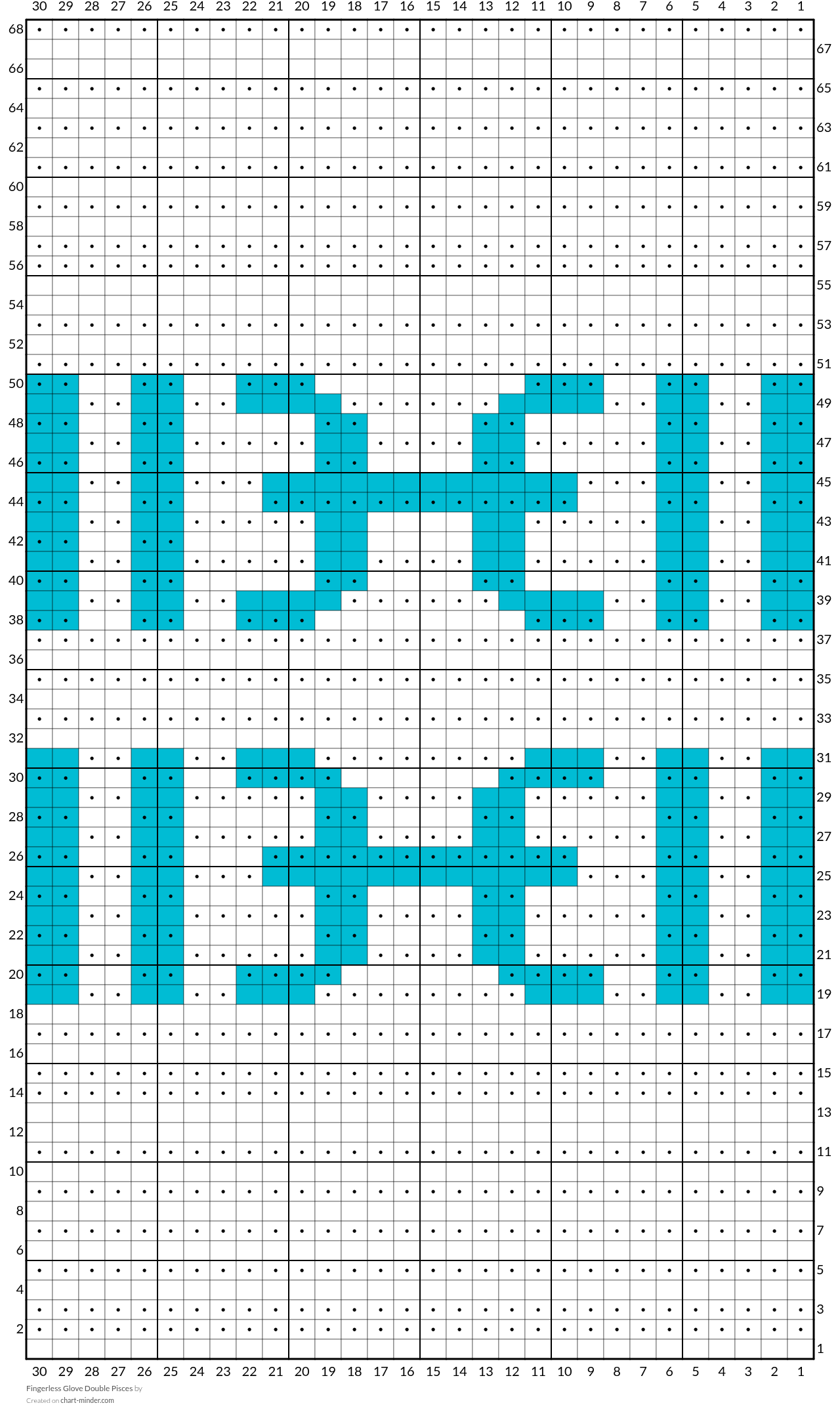 Fingerless Glove Double Pisces