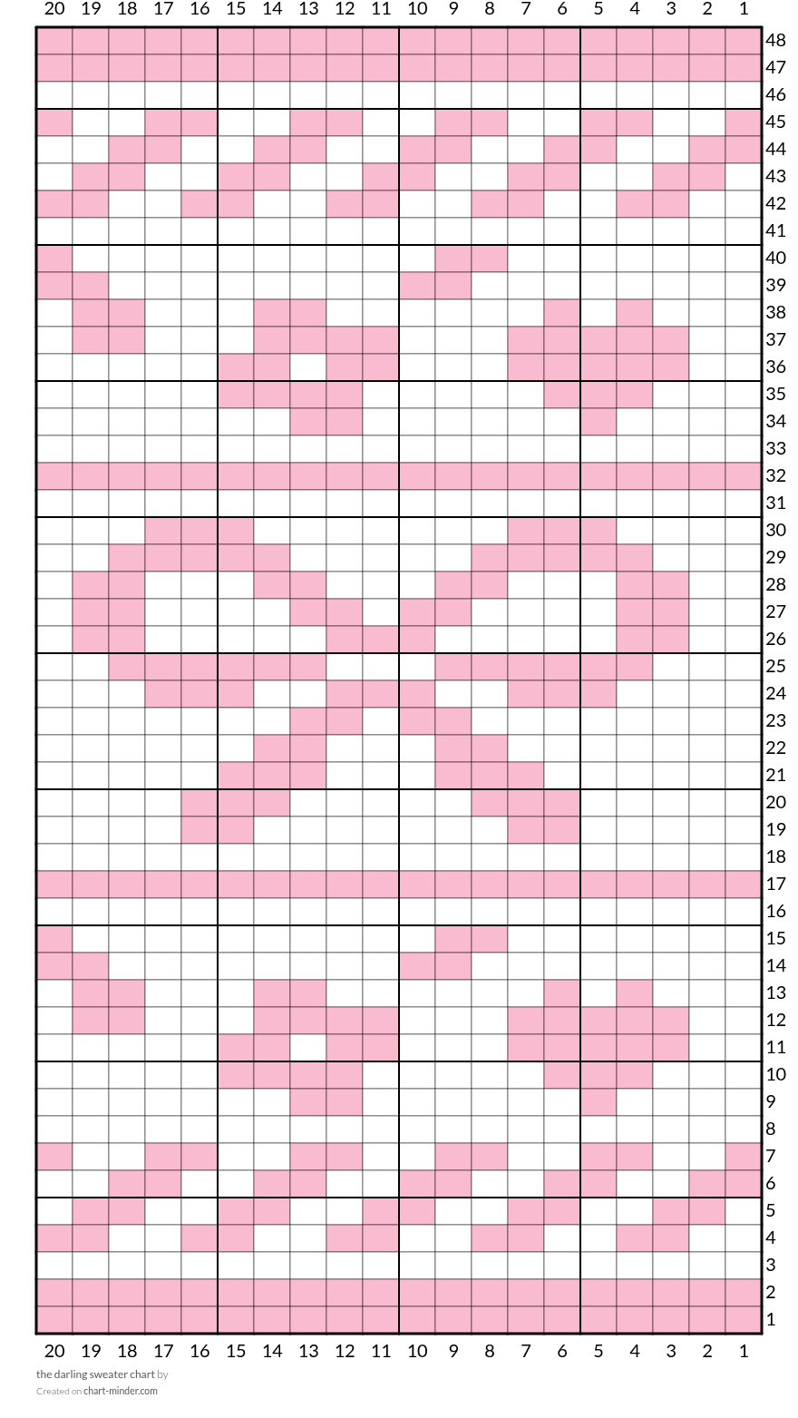 the darling sweater chart
