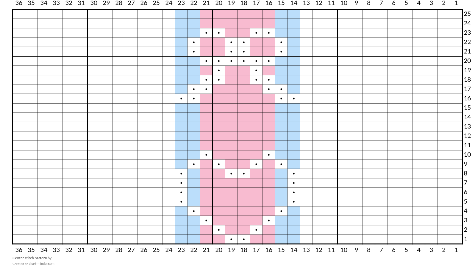 Center stitch pattern