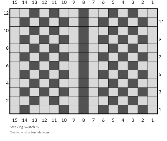 Steeking Swatch