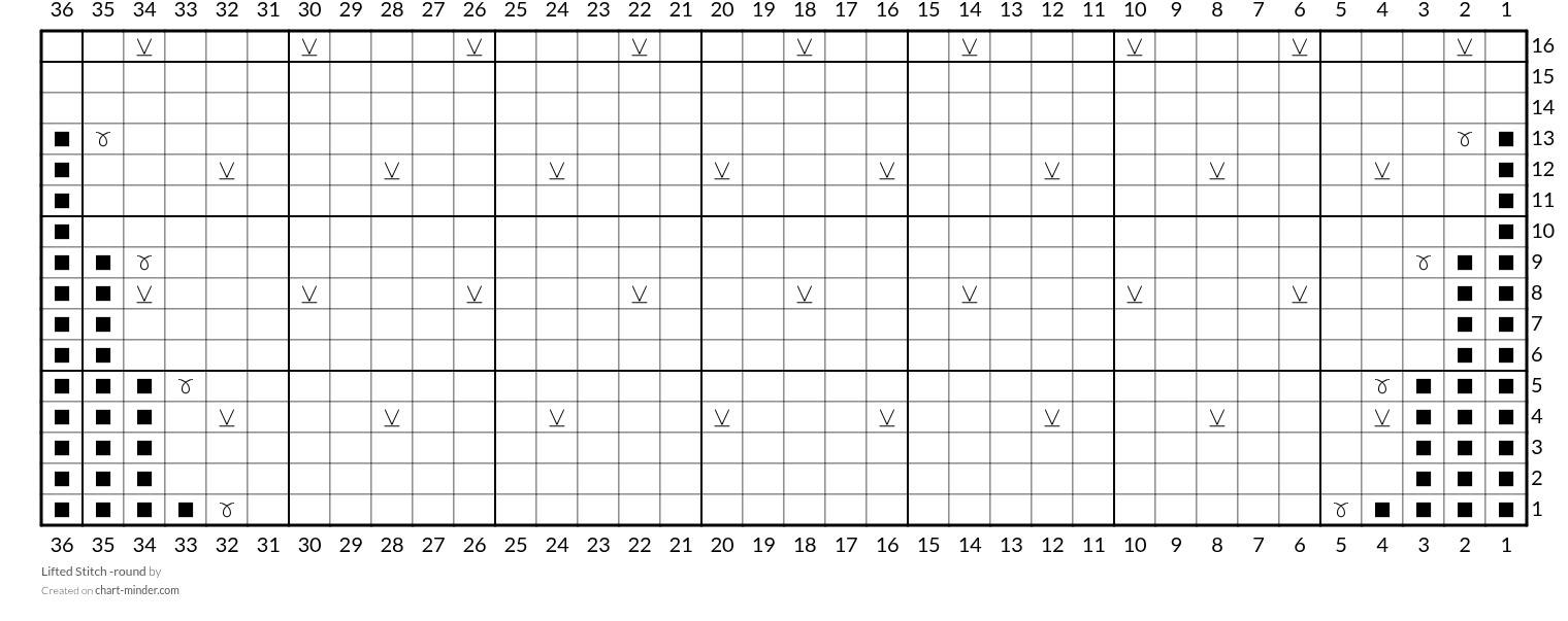 Lifted Stitch -round 