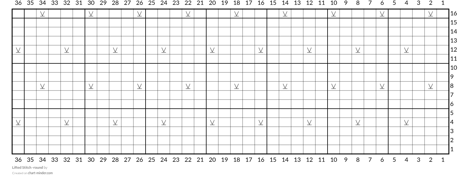 Lifted Stitch -round 