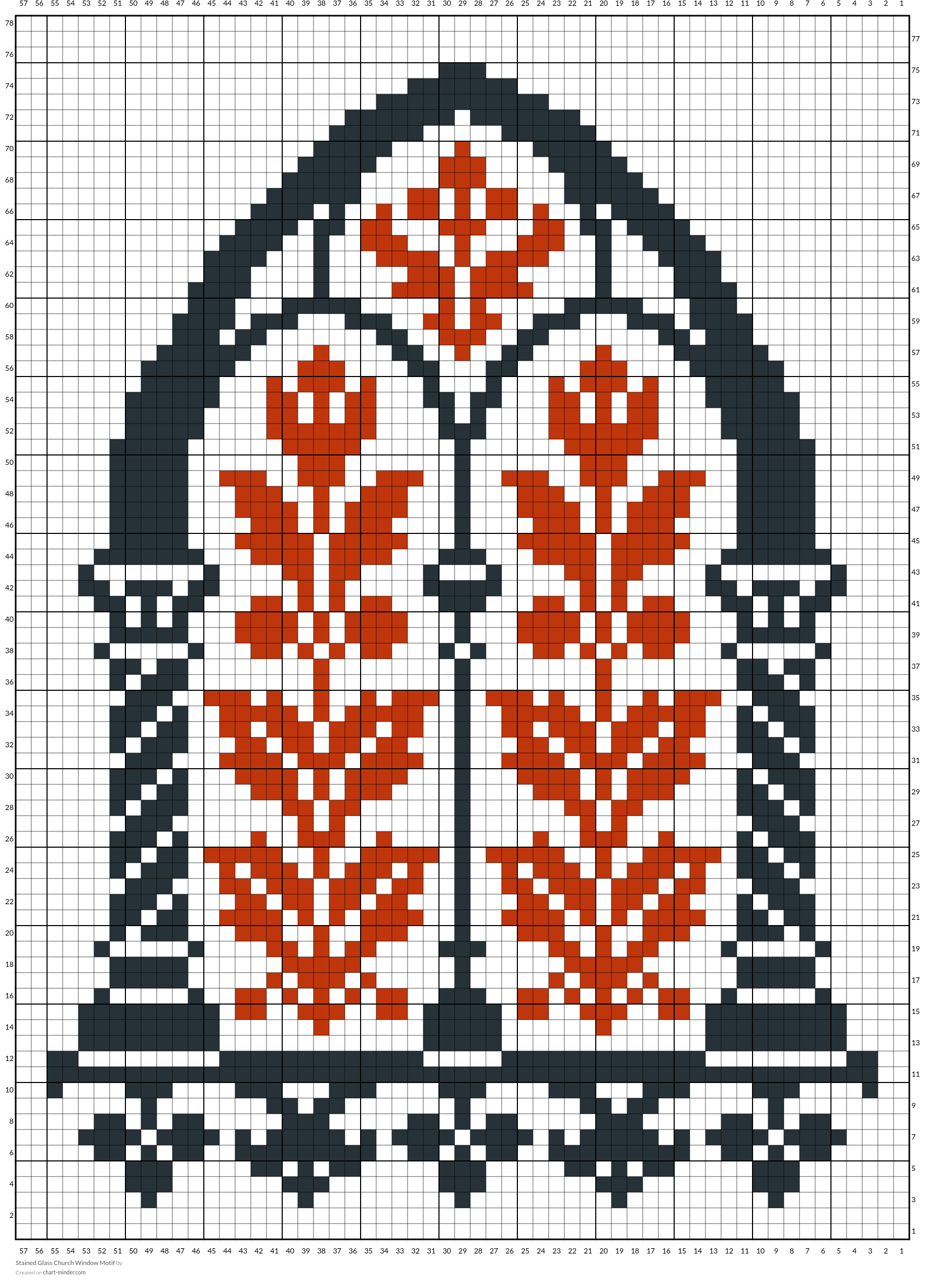 Stained Glass Church Window Motif