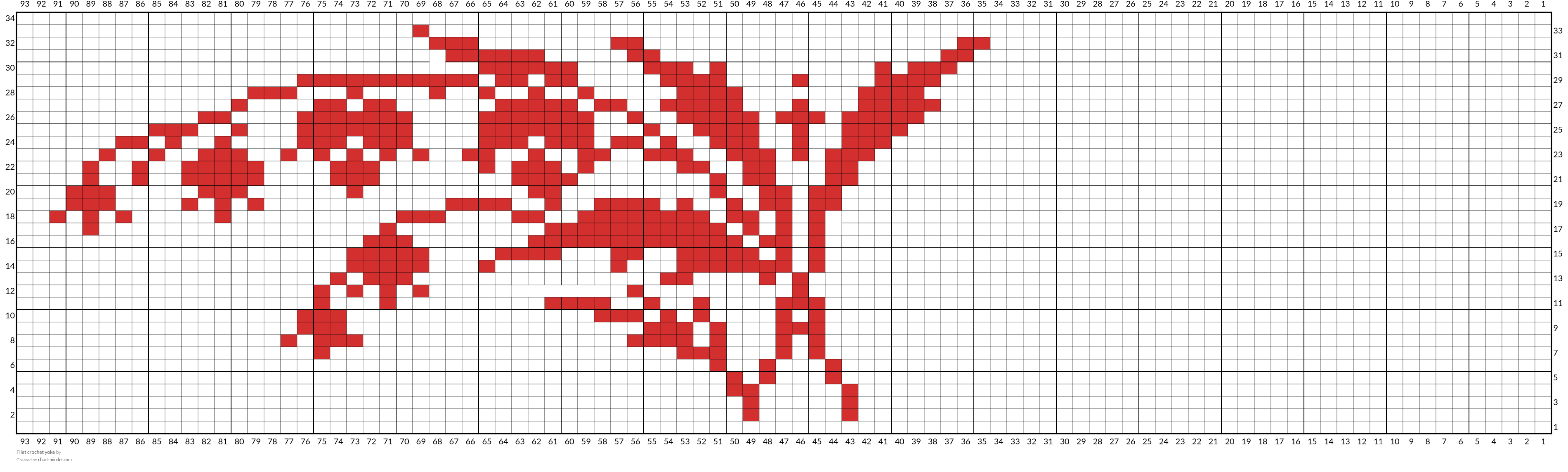 Filet crochet yoke