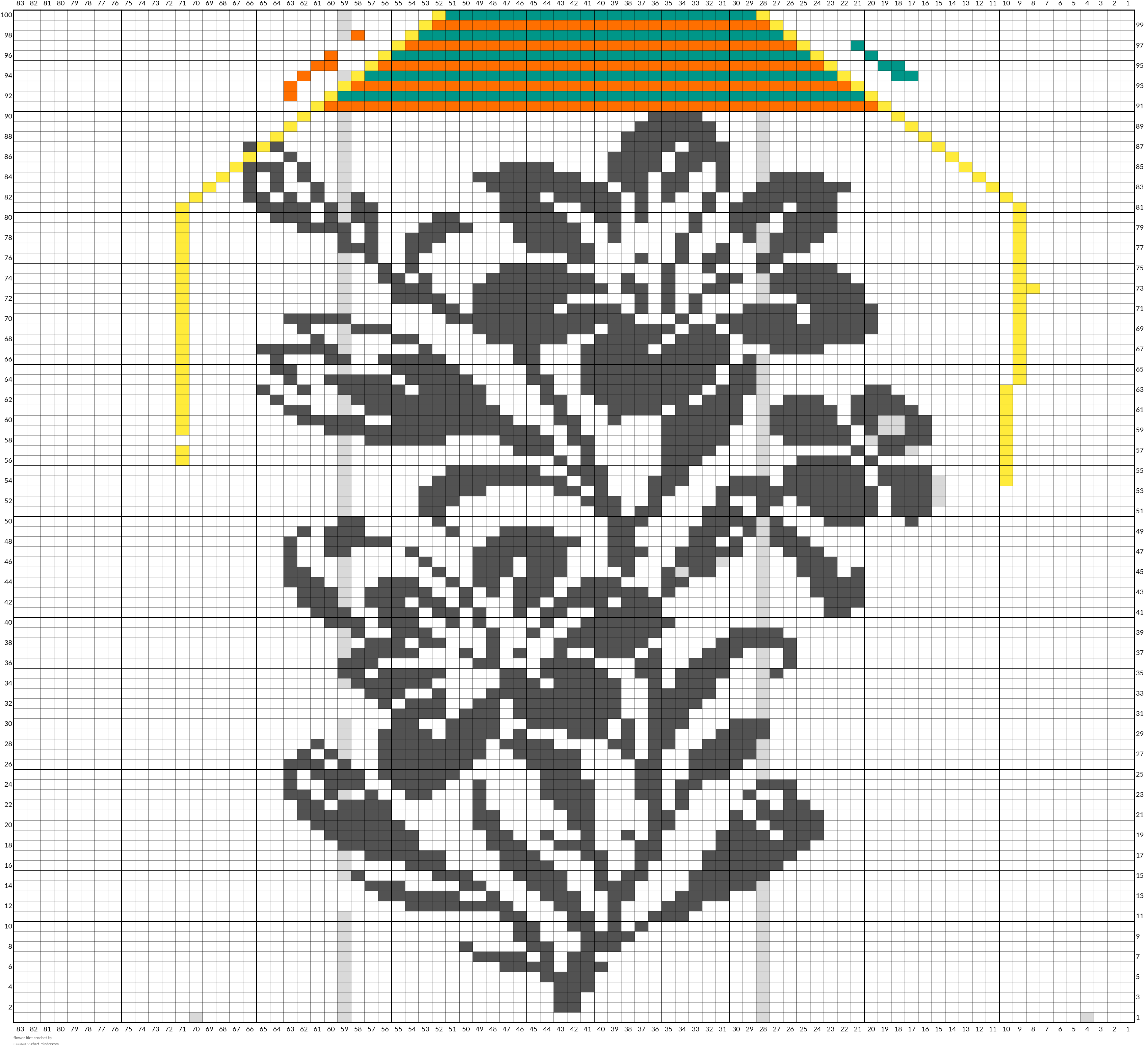 flower filet crochet