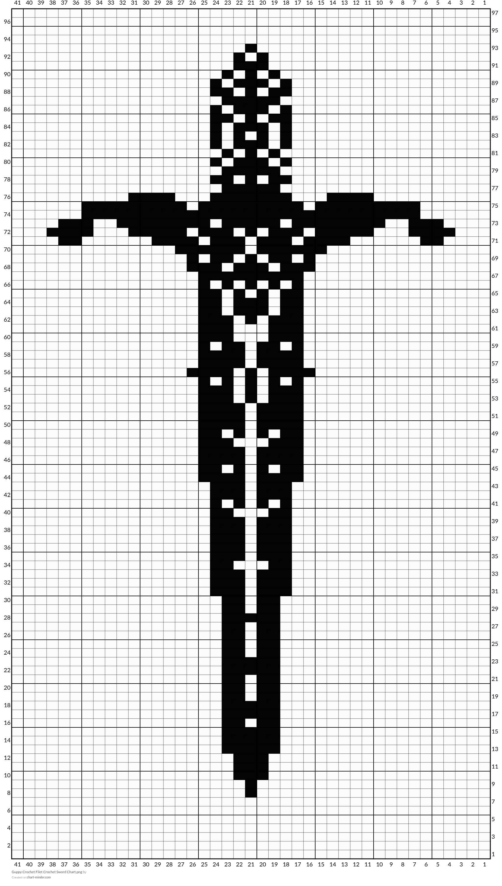 Guppy Crochet Filet Crochet Sword Chart.png