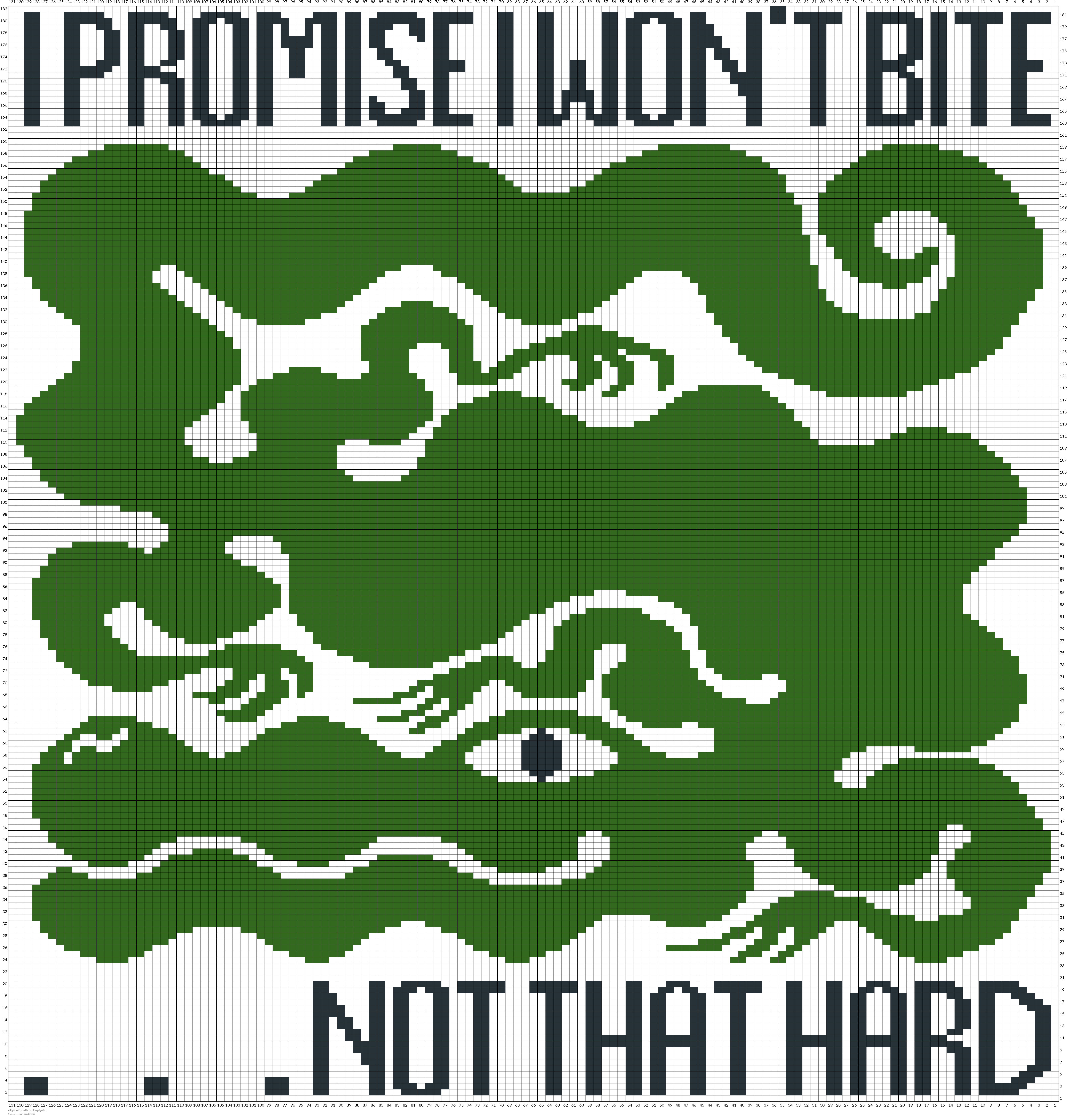 Alligator/Crocodile no biting sign