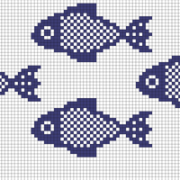 Copy of Copy of Blue Fish Chart Knitting