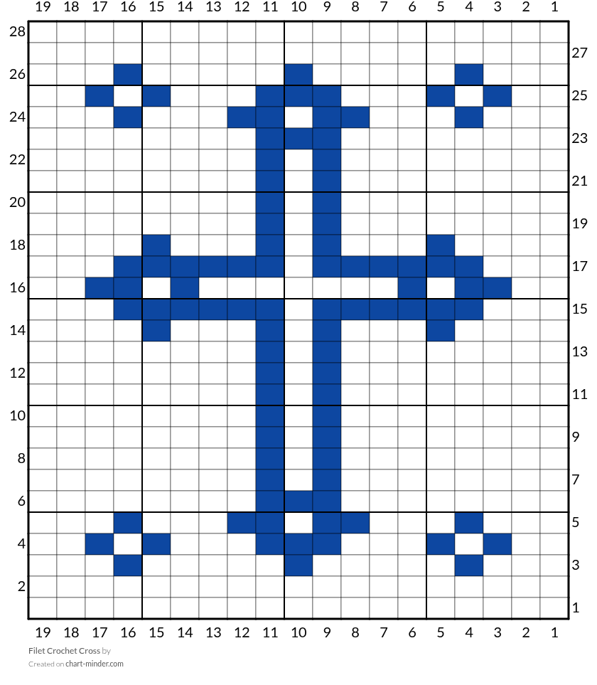 Filet Crochet Cross