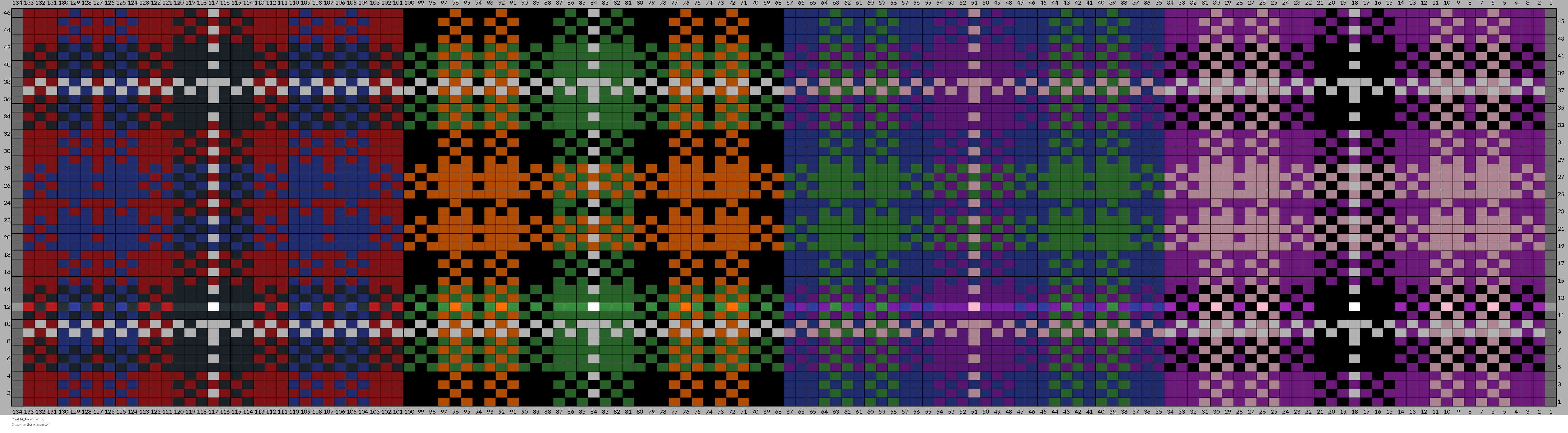 Plaid Afghan Chart