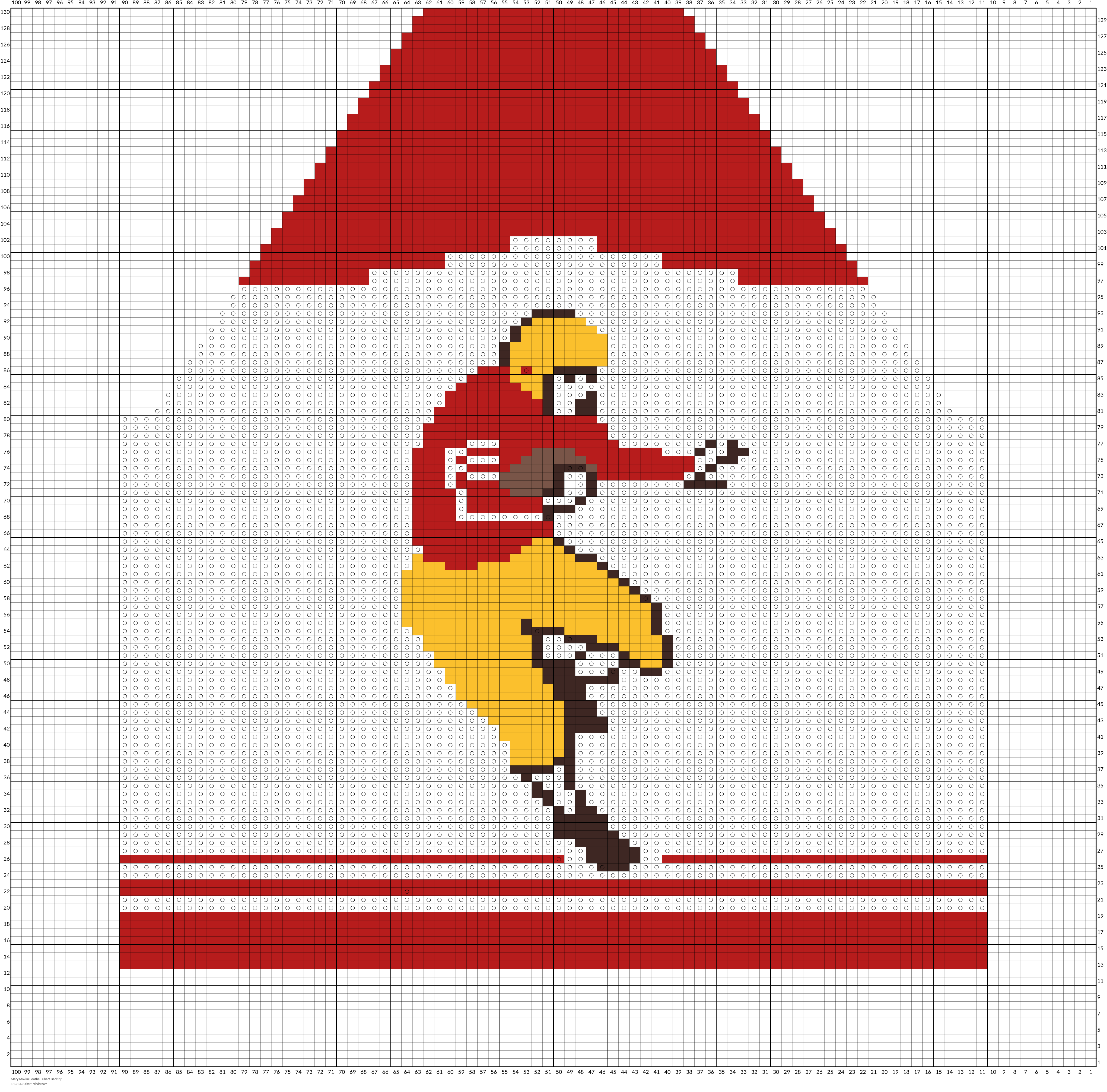 Mary Maxim Football Chart Back