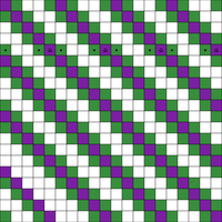 purple and green cascade