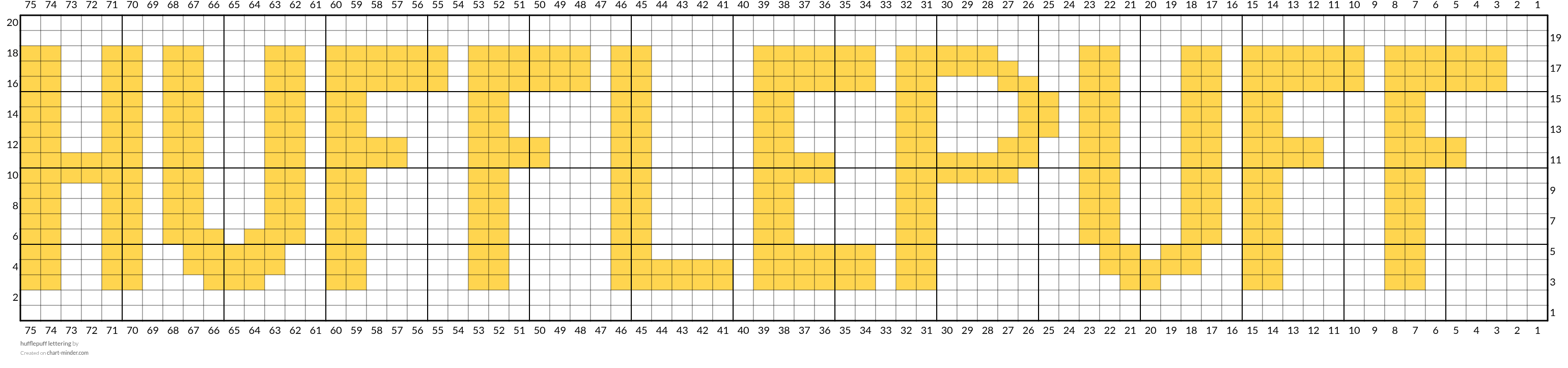 hufflepuff lettering