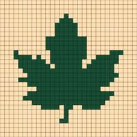 Maple leaf (Tan and Dark Green)
