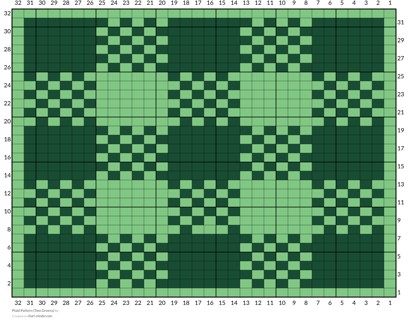 Plaid Pattern (Two Greens)