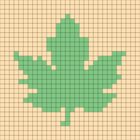 Copy of Maple leaf (Tan and Dark Green)
