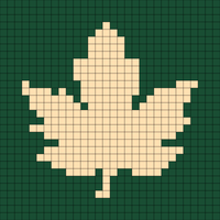Maple leaf (Inverted Tan and Dark Green)