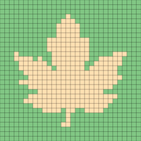 Maple leaf (Inverted Tan and Light Green)