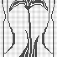 Filet crochet lily