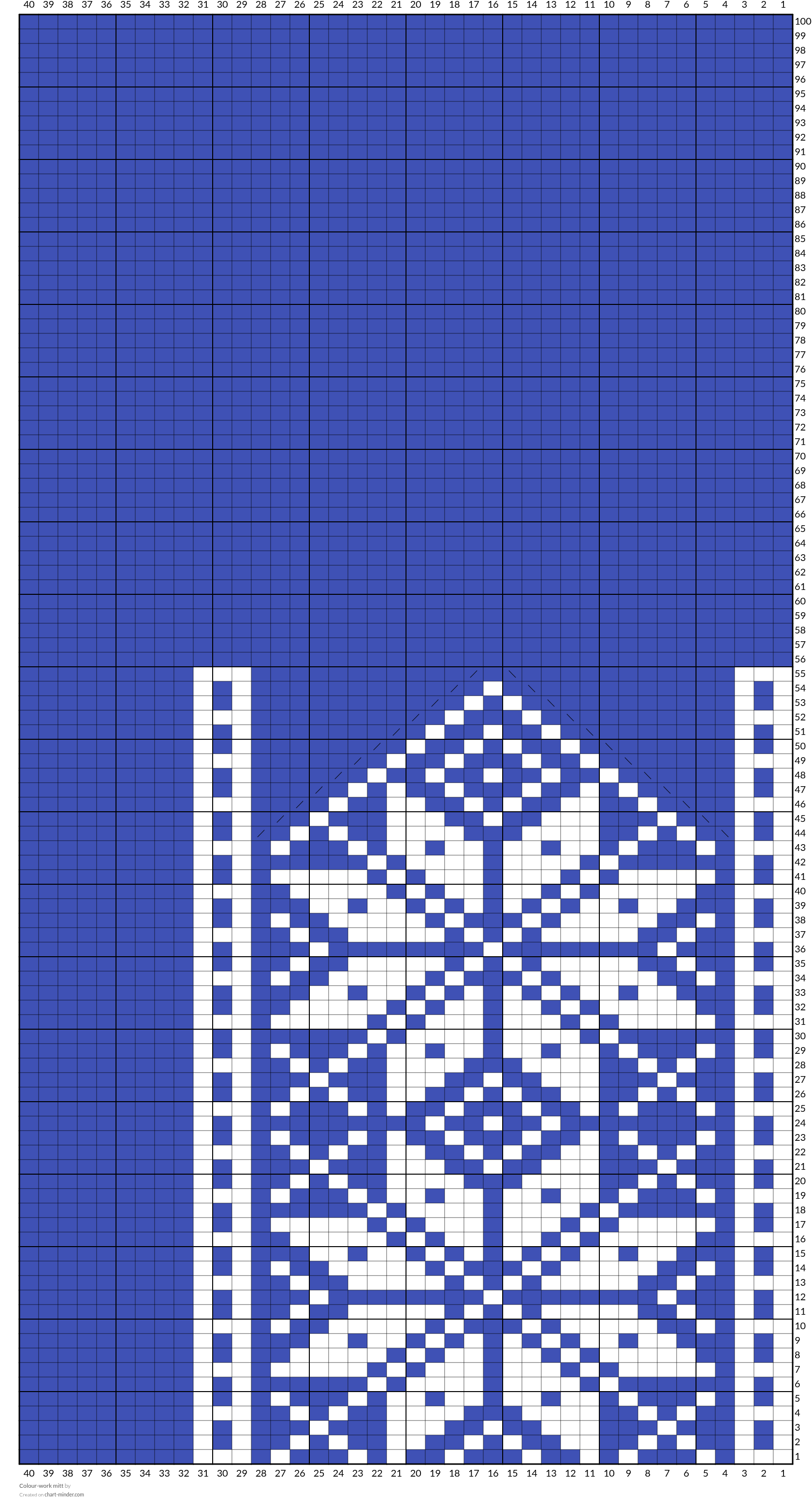 Colour-work mitt