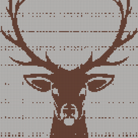 Copy of Deer head 2 silhouette cross stitch pattern in pdf.jpg