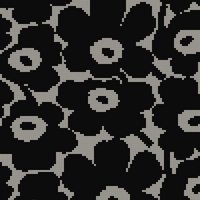 Copy of Marimekko black and white Mini Unikko cotton fabric, sold by half yard,  56" wide.jpg
