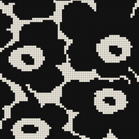 Copy of Marimekko black and white Mini Unikko cotton fabric, sold by half yard,  56" wide.jpg
