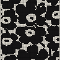 Copy of Marimekko black and white Mini Unikko cotton fabric, sold by half yard,  56" wide.jpg