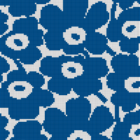 Copy of Marimekko black and white Mini Unikko cotton fabric, sold by half yard,  56" wide.jpg