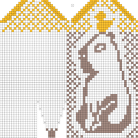 Right Mitten with Shaped Thumb Gusset