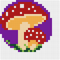 Mushroom Coasters Round 26x26