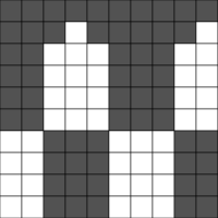 B&W Sweater: Yoke section 1