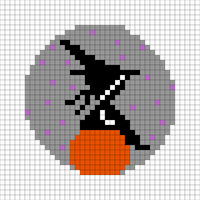 Witch Sitting on Pumpkin Coaster Round