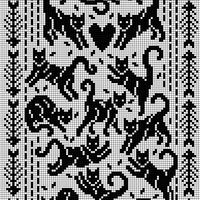 Copy of Baby blanket with cats (based on child's sweater with a cat pattern)