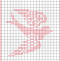 Filet crochet bird