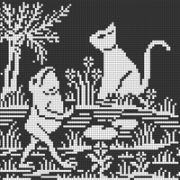 Copy of Frog and Cow from antique pattern library