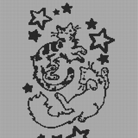 Cats and stars designed for lesser cutting.jpe