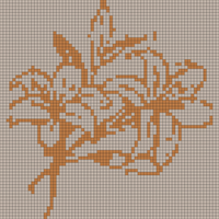Lily silhouette cross stitch pattern in pdf.jpg by Bz3lla