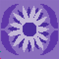 Sunflower color work motif