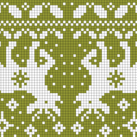 Woodland Stockings Deer pattern alteration