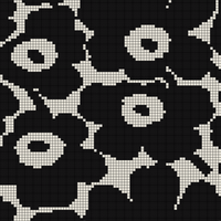 Copy of Marimekko black and white Mini Unikko cotton fabric, sold by half yard,  56" wide.jpg