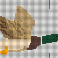 Duck flying