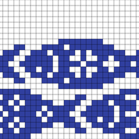 Fish knitting chart